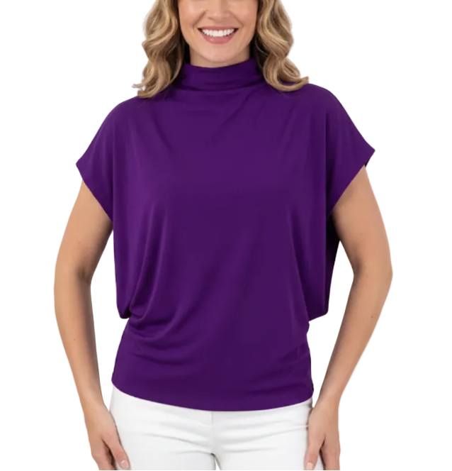 Women's Trendy Comfy Loose Fit Cotton Top T-Shirt B2-BL-1013-A