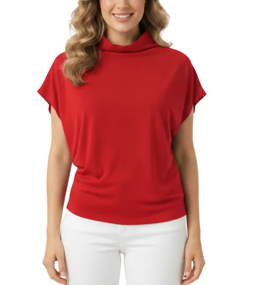 Women's Trendy Comfy Loose Fit Cotton Top T-Shirt B2-BL-1013