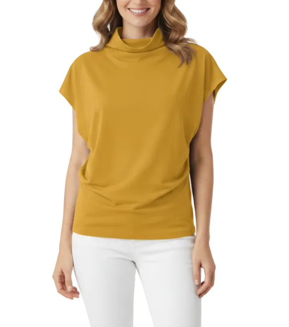 Women's Trendy Comfy Loose Fit Cotton Top T-Shirt B2-BL-1013