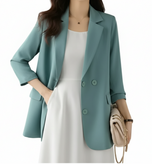 Women’s Trendy Lapel V-neck Long Sleeve BLAZER-BLZ-04