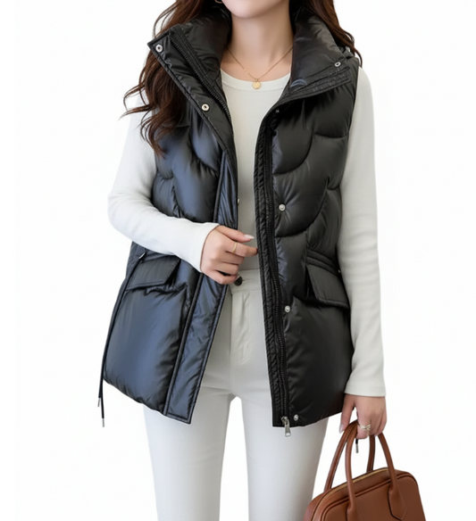 Women’s Trendy Padded Stand Collar Vest JACKET-JKT-36