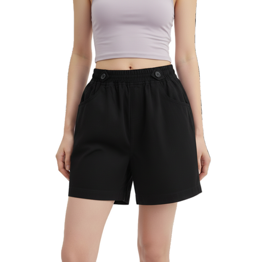 Trendy & Timeless Women's Comfy Cotton High Waist Shorts - B1-SH-18