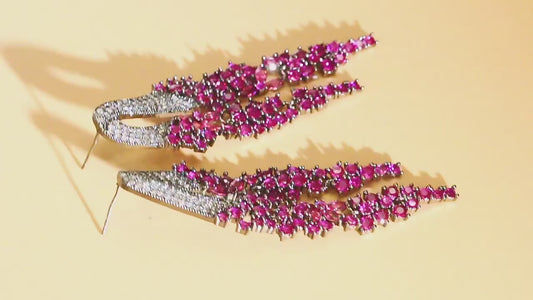 Elegant Cubic Zirconia Long Dangle Drop Earrings for Women - CZ-Earring- ER - 34