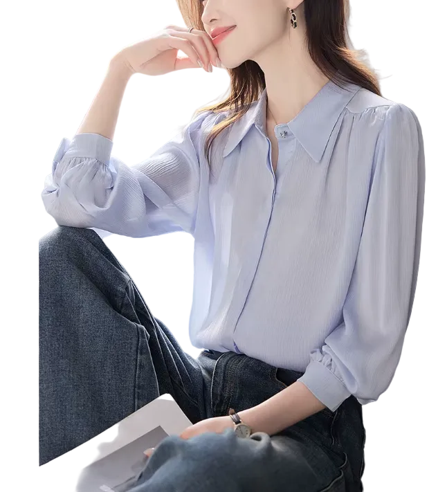 Trendy & Timeless Long Sleeve Dress Shirts for Women - B15-TOP-44
